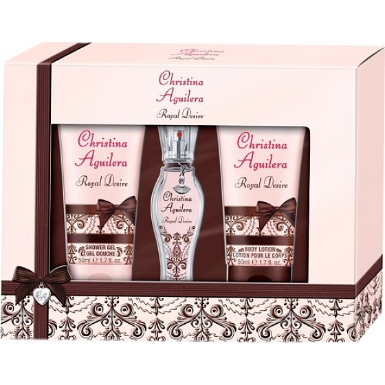 Christina Aguilera Königlicher Wunsch Eau de Parfum für Frauen 15 ml + Körperlotion 2 x 50 ml, Geschenkset
