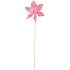 Windrad mit Blüten rosa 9 cm + Spieße 1 Stück