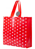 RSW Einkaufstasche mit Tupfenmuster rot 43 x 40 x 13 cm