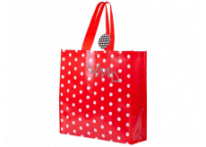 RSW Einkaufstasche mit Tupfenmuster rot 43 x 40 x 13 cm