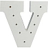 Nekupto Holz LED Buchstabe V Dekoration 16 cm