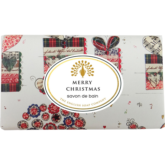 English Soap Frohe Weihnachten Naturseife mit Sheabutter 200 g