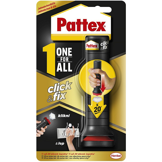 Pattex One For All Universal-Montagekleber Click & Fix mit einfacher Anwendung von bis zu 20 Dosen von 30 g