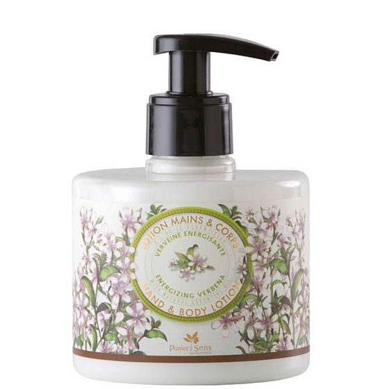 Panier des Sens Verbena leichte tägliche Milch für Körper und Hände mit Sheabutter, erweicht, schützt und gleicht den Hautspender 300 ml aus