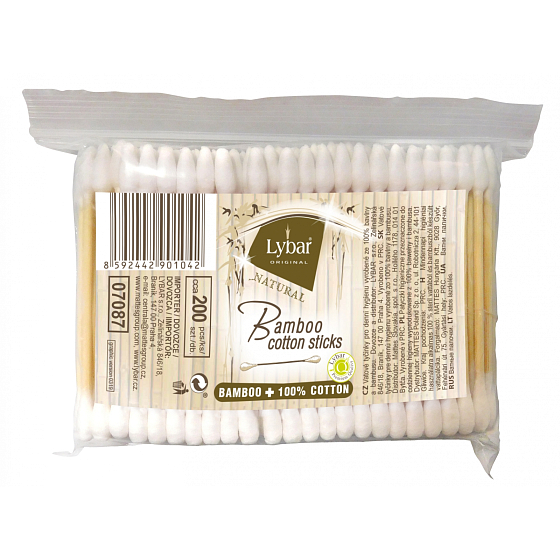 Lybar Original Natur Bambus Baumwolle Bambus Sticks Bag 200 Stück