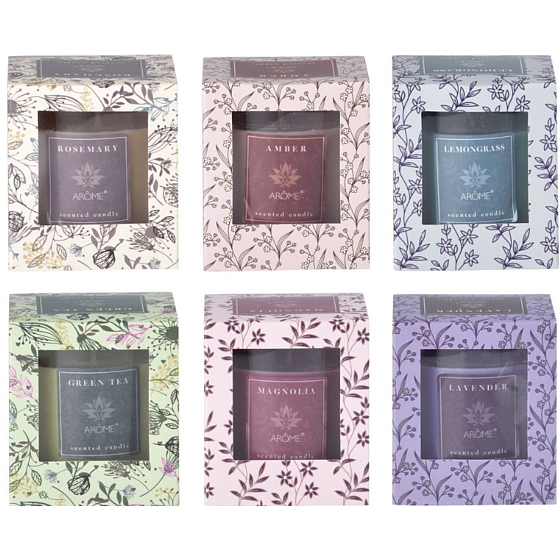 Aromamischung aus floralen Duftkerzen im Glas 1 x 120 g