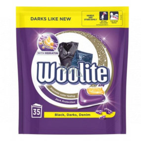 Woolite Dark Keratin Gelkapseln zum Waschen von dunkler und schwarzer Wäsche XL 35 Stück