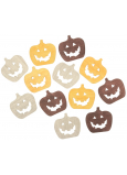 Holzkürbisse beige-gelb-braun 4 cm 12 Stück