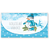 Nekupto Grußkartenumschlag für Geld Weihnachten Schneemann 116 x 220 mm
