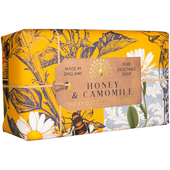 English Soap Honey & Chamomile natürliche parfümierte Toilettenseife mit Sheabutter 190 g