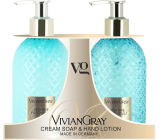 Vivian Gray Jasmine and Patchouli Luxus-Flüssigseife mit Spender 300 ml + Luxus-Handlotion mit Spender 300 ml, Kosmetikset