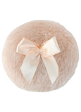 Puderquaste Schwan rosa mit Schleife 9 cm 1 Stück