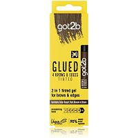 got2b Glued Brows & Edges Tinted farbiger Gel für Augenbrauen und "Baby" Härchen 2 in 1 Braun 16ml