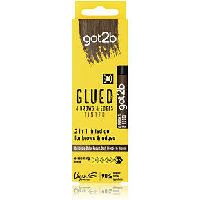 got2b Glued Brows & Edges Tinted farbiger Gel für Augenbrauen und "Baby" Härchen 2 in 1 Braun 16ml