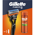 Kazeta GILLETTE Fusion 5, strojek, nahradní hlavice, gel 200 ml