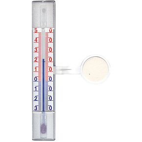 Spokar 2106 flach, Fensterthermometer aus Kunststoff, selbstklebend