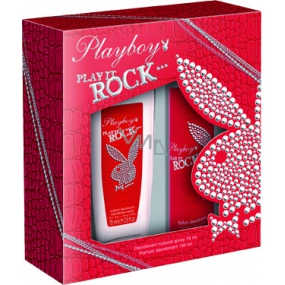 Playboy Play It Rock parfümiertes Deodorantglas für Frauen 75 ml + Deodorant Spray 150 ml, Kosmetikset