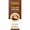Delia Cosmetics Farbcreme Augenbrauencreme mit Arganöl färben 4.0 Braun 15 ml + 15 ml