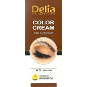 Delia Cosmetics Farbcreme Augenbrauencreme mit Arganöl färben 4.0 Braun 15 ml + 15 ml