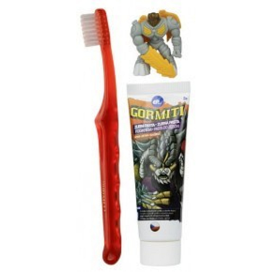 Gormiti Spokar Zahnbürste + Zahnpasta 30 ml + Gormita Figur