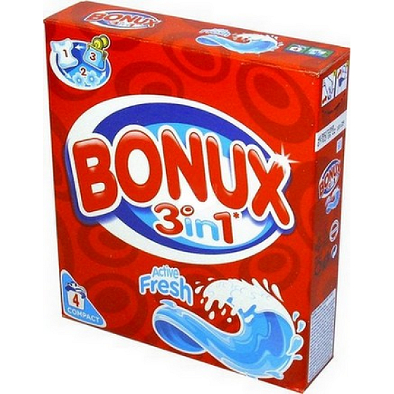 Bonux Active Fresh 3in1 Waschpulver 4 Dosen von 280 g