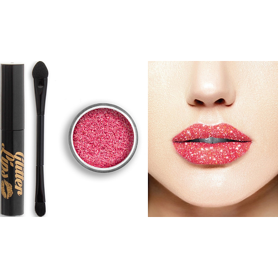 Glitter Lips lang anhaltender Lipgloss mit Coral Reef Glitter 3,5 ml