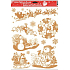 Kleberfreie Fensterfolien ohne Kleber mit Goldglitter 4. Schneemann 42 x 30 cm