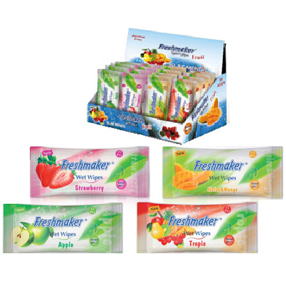 Freshmaker Wet Wipes Fruchtkosmetische Feuchttücher 15 Stück