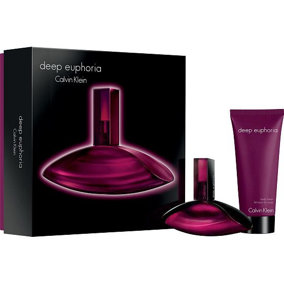 Calvin Klein Deep Euphoria parfümiertes Wasser für Frauen 50 ml + Körperlotion 100 ml, Geschenkset