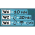 Nekupto Geschenke mit Humor Weißblech WC 23 x 12 cm