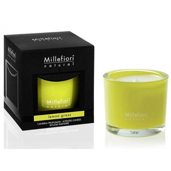 Millefiori Milano Natural Lemon Grass Duftkerze brennt bis zu 60 Stunden 180 g