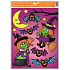 Kleberfreie Fensterfolie mit Halloween Hexenglitter 42 x 30 cm