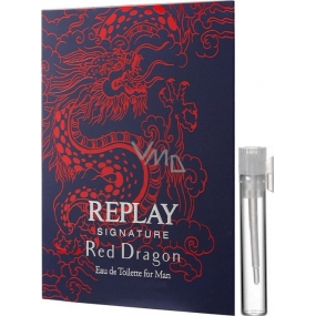 Replay Signature Red Dragon Eau de Toilette für Männer 2 ml, Fläschchen