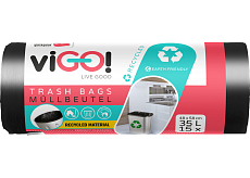 viGO Müllsäcke, 22 µ, 48 × 58 cm, 35 l, 15 Stk