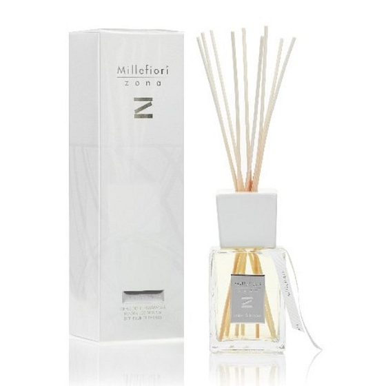 Millefiori Milano Zona Amber & Incense - Amber und Weihrauch Diffusor 500 ml + 10 Stäbchen mit einer Länge von 35 cm für große Räume hält mindestens. 6 Monate