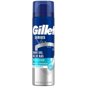 Gillette Series 3x Sensitive Cool Rasiergel für Männer 200 ml
