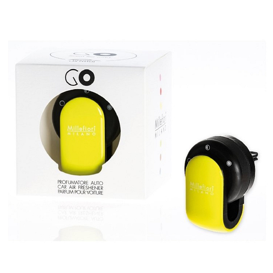 Millefiori Milano Go Sandalo Bergamotto - Sandelholz und Bergamotte Auto Duft Limette, riecht bis zu 2 Monate 54 g