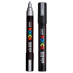 Posca Universal-Acrylmarker 1,8 - 2,5 mm Silber PC-5M
