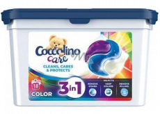 Coccolino Care reinigt, pflegt und schützt 3-in-1-Waschkapseln für farbige Wäsche 18 Dosen 486 g