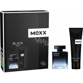 Mexx Black Man Eau de Toilette 30 ml + Duschgel 50 ml, Geschenkset für Männer