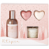 Sunkissed Relax and Bathe Utopia Duschgel 100 ml + prickelnde Badeherzen 2 x 20 g + Duftkerze 30 g, Kosmetikset für Frauen