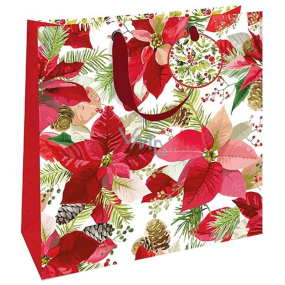 Nekupto Geschenkpapier Tasche Luxus 33 x 33 cm Weihnachten roten Stern