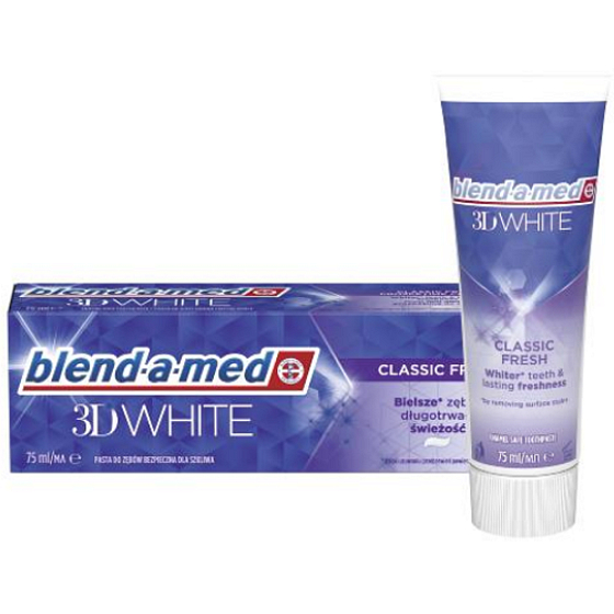 Blend-a-med 3D White Classic Fresh zubní pasta pro zářivý úsměv 75 ml