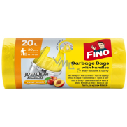 Fino Premium Aromatic Odpadové pytle s uchy žluté 7µm, 20 litrů 44 x 49 cm, 30 kusů
