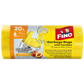 Fino Premium Aromatic Odpadové pytle s uchy žluté 7µm, 20 litrů 44 x 49 cm, 30 kusů 