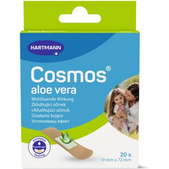 Cosmos Pflaster mit Aloe Vera 1,9 x 7,2 cm, 20 Stk