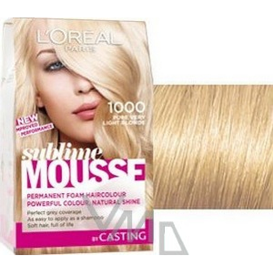 Loreal Paris Sublime Mousse Haarfarbe 1000 echtes sehr helles Blond