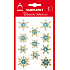 Arch Holographische dekorative Weihnachtsaufkleber mit Glitzern 704-GG Blaugold 8,5 x 12,5 cm