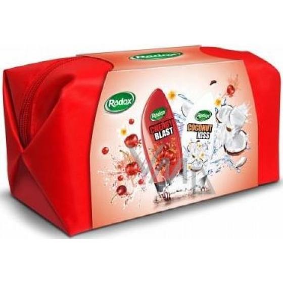 Radox Cherry Blast Duschgel 250 ml + Coconut Kiss Duschgel 250 ml + Beutel, Kosmetikset