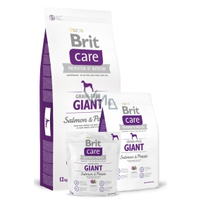 Brit Care Lachs + Kartoffel abnehmbares Rezept für erwachsene Hunde von Riesenrassen über 45 kg 1 kg Komplettfutter